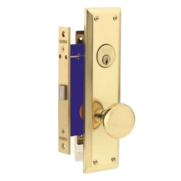 Marks Marks: METRO MORTISE KNOB LOCKSET HD - VESTIBULE - 1-1/16 X 7-5/8 - POLISHED BRASS - LEFT HAND MRK-91DW-3-LH - main